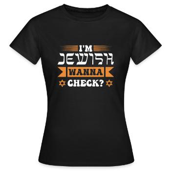 Geschenk für Jüdische Feier- und Gedenktage - Frauen T-Shirt - Schwarz - Vorne - AI Model Female 172 dark (172cm)
