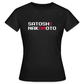 JE SUIS SATOSHI NAKAMOTO - T-shirt Femme - noir - Devant - AI Model Female 172 dark (172cm)