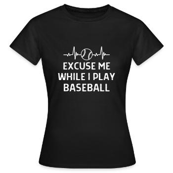 Baseball Spieler Baseball Sprüche Geschenk - Frauen T-Shirt - Schwarz - Vorne - AI Model Female 172 dark (172cm)