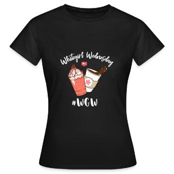 Whitegirl Wednesday #WGW Choco Coeur IceCream Mignon - T-shirt Femme - noir - Devant - AI Model Female 172 dark (172cm)
