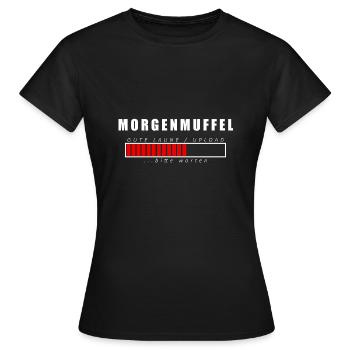 Morgenmuffel - Frauen T-Shirt - Schwarz - Vorne - AI Model Female 172 dark (172cm)