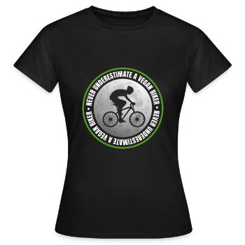 Herrliches veganes Biker -Zitat - Frauen T-Shirt - Schwarz - Vorne - AI Model Female 172 dark (172cm)