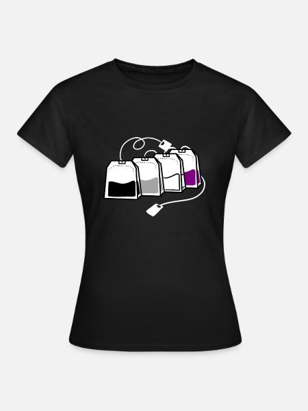 Asexueller Teebeutel Ace Pride - Frauen T-Shirt - Schwarz