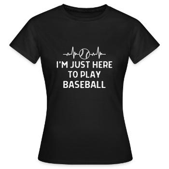 Baseball Spieler Baseball Sprüche Geschenk - Frauen T-Shirt - Schwarz - Vorne - AI Model Female 172 dark (172cm)