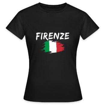 Florence Italie Drapeau Florence - T-shirt Femme - noir - Devant - AI Model Female 172 dark (172cm)