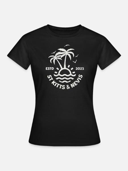St. Kitts und Nevis - Frauen T-Shirt - Schwarz