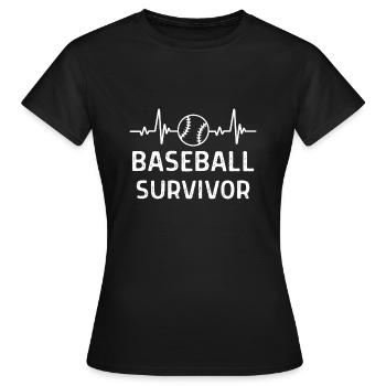 Baseball Spieler Baseball Sprüche Geschenk - Frauen T-Shirt - Schwarz - Vorne - AI Model Female 172 dark (172cm)