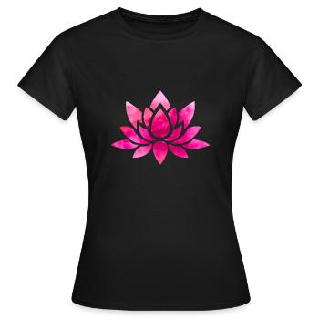Fleurs de lotus Fleur Yoga Lotus - T-shirt Femme - noir - Devant - AI Model Female 172 dark (172cm)