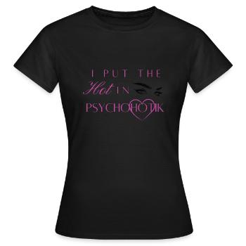 Psycho - Frauen T-Shirt - Schwarz - Vorne - AI Model Female 172 dark (172cm)
