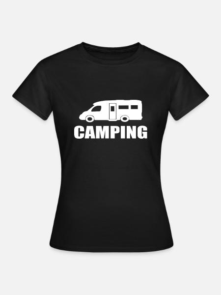 camping - Frauen T-Shirt - Schwarz