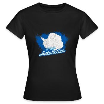 Ich liebe die Antarktis - Frauen T-Shirt - Schwarz - Vorne - AI Model Female 172 dark (172cm)