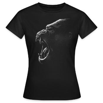 Gorilla-Angriff - Frauen T-Shirt - Schwarz - Vorne - AI Model Female 172 dark (172cm)