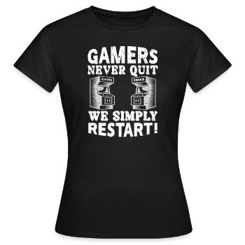 Tenue des joueurs - T-shirt Femme - noir - Devant - AI Model Female 172 dark (172cm)