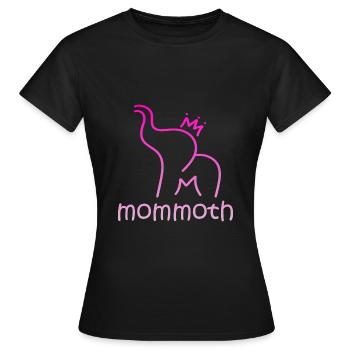 Fans de l’âge de glace de l’éléphant mammouth et futures mamans - T-shirt Femme - noir - Devant - AI Model Female 172 dark (172cm)