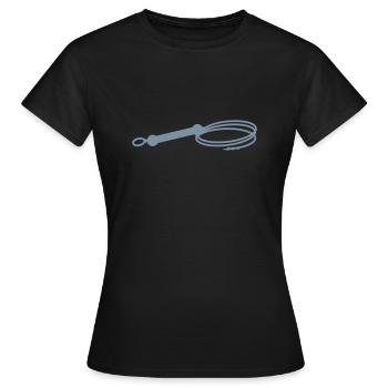 Fouet + votre texte - T-shirt Femme - noir - Devant - AI Model Female 172 dark (172cm)