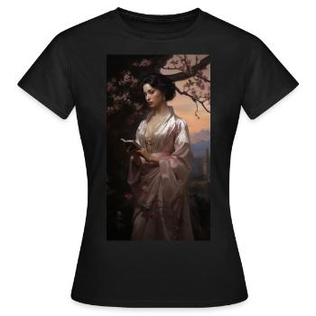 Romantic Princess Portrait Design - Women's T-Shirt - black - Front - AI Model Female 172 dark (172cm)
