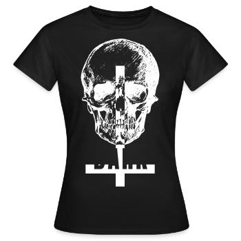 Petruskreuz Dark Totenkopf Spezial - Frauen T-Shirt - Schwarz - Vorne - AI Model Female 172 dark (172cm)