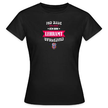 Ich habe kein Leben ich bin Lehramt Studentin - Frauen T-Shirt - Schwarz - Vorne - AI Model Female 172 dark (172cm)