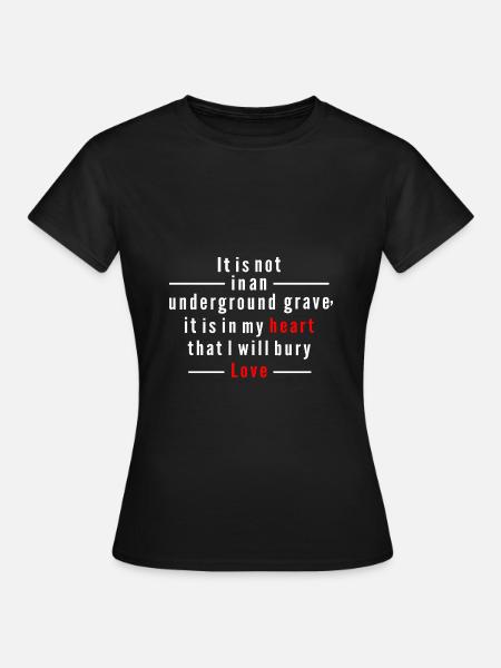 Citation d’amour - T-shirt Femme - noir
