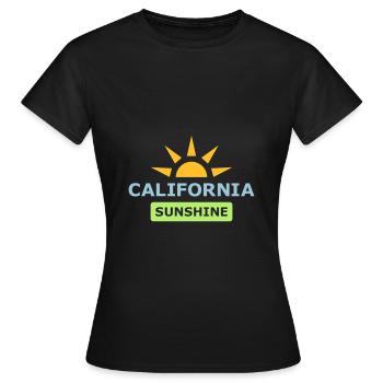★ couleurs de conception interchangeables ★ California Sunshine - T-shirt Femme - noir - Devant - AI Model Female 172 dark (172cm)