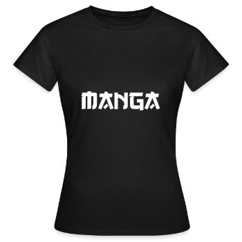 Manga - Women's T-Shirt - black - Front - AI Model Female 172 dark (172cm)