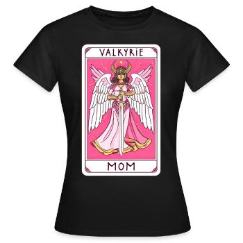 Carte Viking Maman Valkyrie - T-shirt Femme - noir - Devant - AI Model Female 172 dark (172cm)