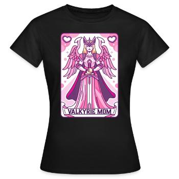 Carte Viking Maman Valkyrie - T-shirt Femme - noir - Devant - AI Model Female 172 dark (172cm)