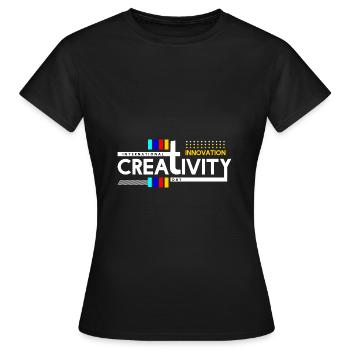 Créativité et innovation internationales 2 - T-shirt Femme - noir - Devant - AI Model Female 172 dark (172cm)
