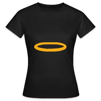Heiligenschein Heilig Engel Gott - Frauen T-Shirt - Schwarz - Vorne - AI Model Female 172 dark (172cm)