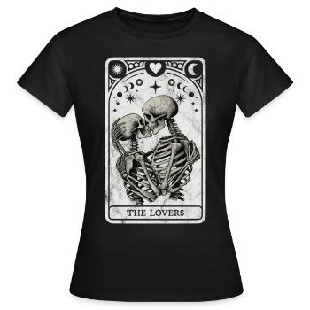 Das Tarot der Liebenden - Frauen T-Shirt - Schwarz - Vorne - AI Model Female 172 dark (172cm)