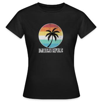 République dominicaine - T-shirt Femme - noir - Devant - AI Model Female 172 dark (172cm)