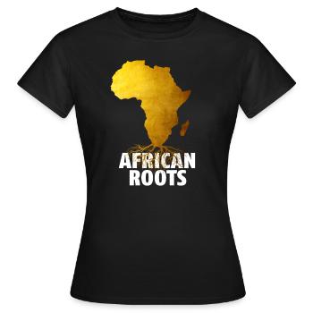 Racines africaines - T-shirt Femme - noir - Devant - AI Model Female 172 dark (172cm)