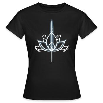 Lotus Minimalist - Women's T-Shirt - black - Front - AI Model Female 172 dark (172cm)