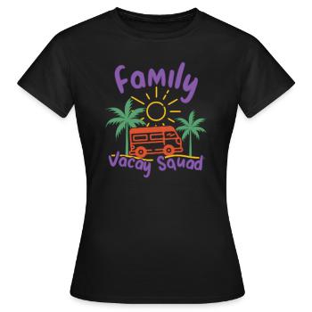 Family Holiday Beach Squad Travel Palme Van - Women's T-Shirt - black - Front - AI Model Female 172 dark (172cm)