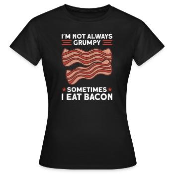 Lustiger Speckspruch Knuspriger Speck Junk Food - Frauen T-Shirt - Schwarz - Vorne - AI Model Female 172 dark (172cm)