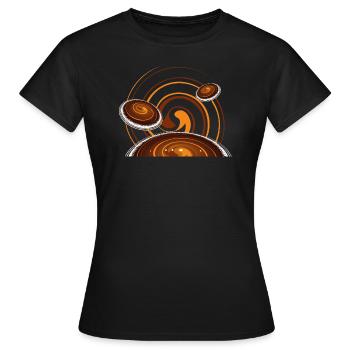 Le café le matin dissipe le chagrin et les soucis! - T-shirt Femme - noir - Devant - AI Model Female 172 dark (172cm)