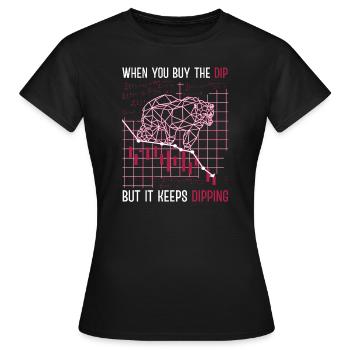 Lorsque vous achetez la trempette, mais qu’elle continue à plonger l’échange - T-shirt Femme - noir - Devant - AI Model Female 172 dark (172cm)