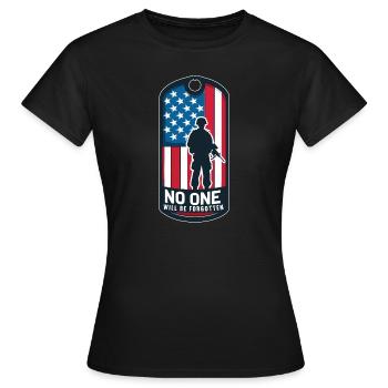 Personne ne sera oublié Memorial Day USA - T-shirt Femme - noir - Devant - AI Model Female 172 dark (172cm)