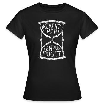 Memento Mori Tempus Fugit Sanduhr Stoiker - Frauen T-Shirt - Schwarz - Vorne - AI Model Female 172 dark (172cm)