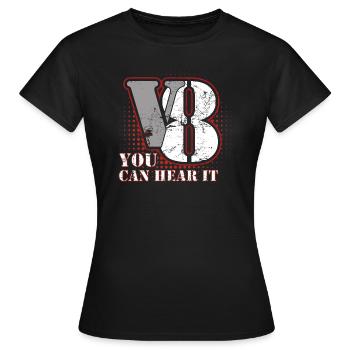 Moteur Vintage Moteur V8 Muscle Car Puissance en chevaux - T-shirt Femme - noir - Devant - AI Model Female 172 dark (172cm)