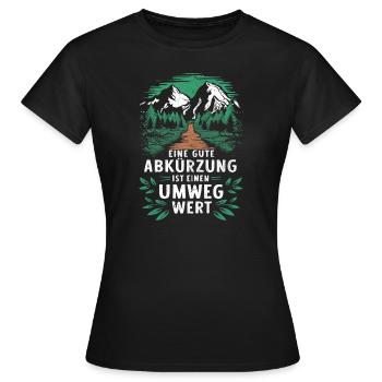Randonneur et alpiniste drôle disant abréviation - T-shirt Femme - noir - Devant - AI Model Female 172 dark (172cm)