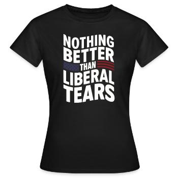 Rien de mieux que des larmes libérales pro  - T-shirt Femme - noir - Devant - AI Model Female 172 dark (172cm)