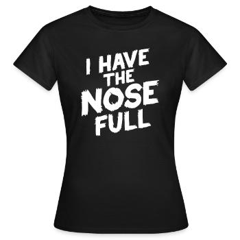 J’ai le nez plein de proverbe allemand danglais - T-shirt Femme - noir - Devant - AI Model Female 172 dark (172cm)