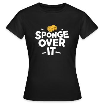 Éponge dessus Proverbe anglais allemand - T-shirt Femme - noir - Devant - AI Model Female 172 dark (172cm)