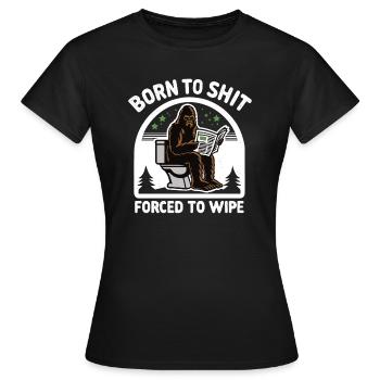 Né pour chier forcé d’essuyer Sasquatch Caca Boys Gi - T-shirt Femme - noir - Devant - AI Model Female 172 dark (172cm)