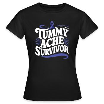Mal de ventre survivant du syndrome de l’intestin Awarenes - T-shirt Femme - noir - Devant - AI Model Female 172 dark (172cm)
