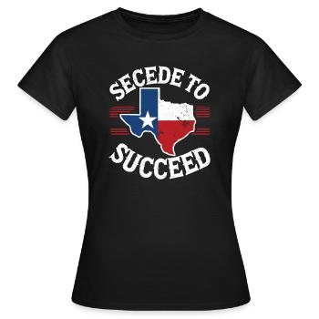 Abspaltung als Nachfolger von Texas Texit Texanische Staatsflagge - Frauen T-Shirt - Schwarz - Vorne - AI Model Female 172 dark (172cm)
