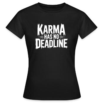 Karma hat keine Frist Schicksal Schicksal Balance - Frauen T-Shirt - Schwarz - Vorne - AI Model Female 172 dark (172cm)