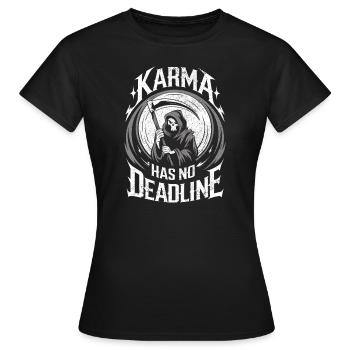 Karma hat keine Frist Schicksal Schicksal Balance - Frauen T-Shirt - Schwarz - Vorne - AI Model Female 172 dark (172cm)