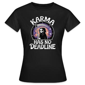 Karma hat keine Frist Schicksal Schicksal Balance - Frauen T-Shirt - Schwarz - Vorne - AI Model Female 172 dark (172cm)